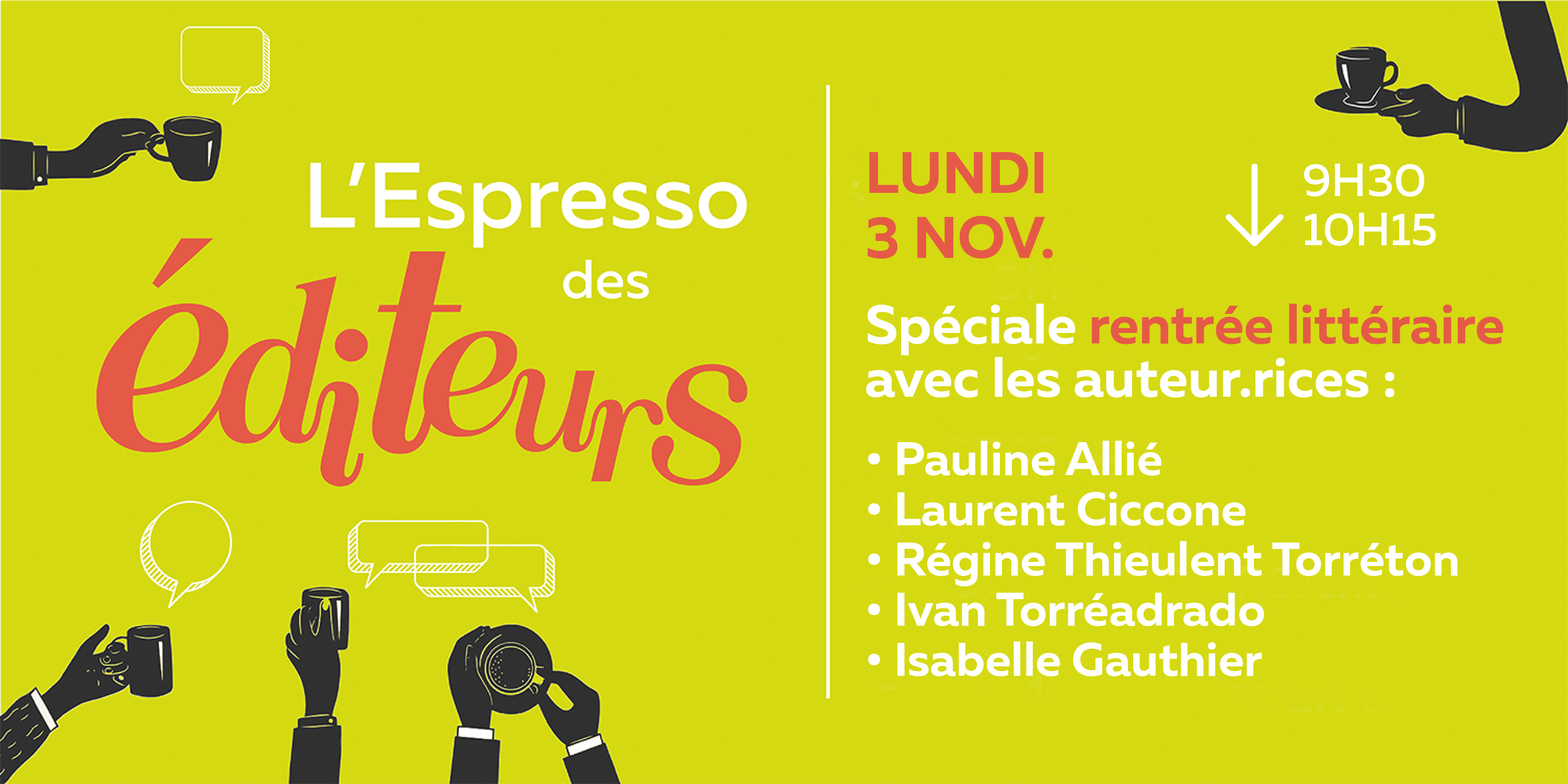 Espresso des éditeurs #20 du 3 novembre 2025